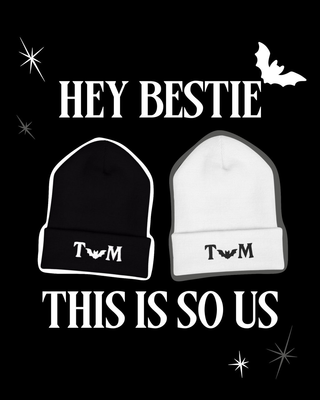 THE DARK N LIGHT BEANIE | BLACK