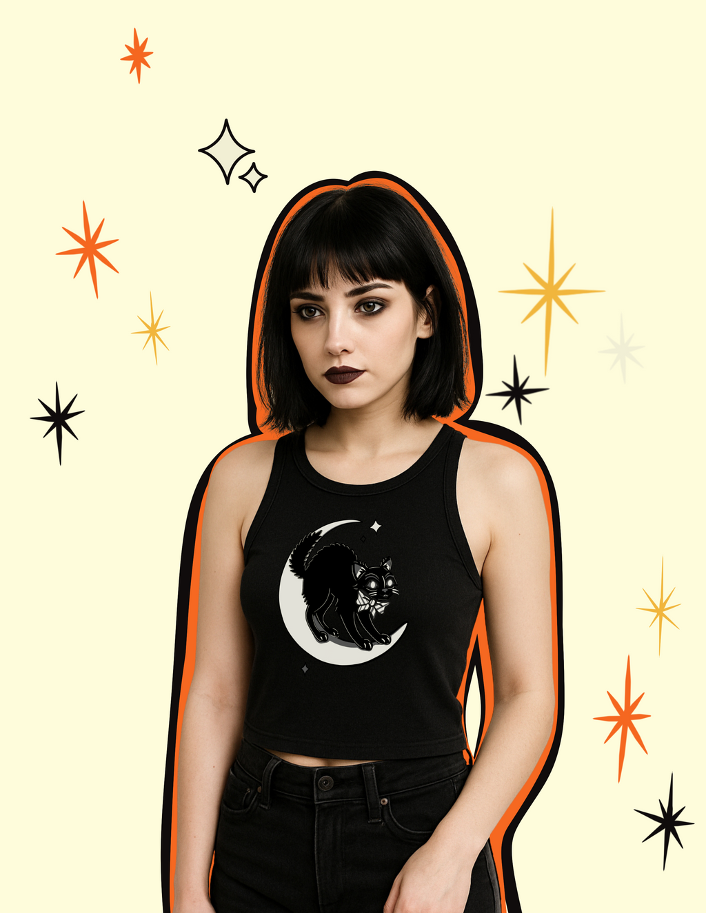 FRIGHT NITE RIBBED TANK